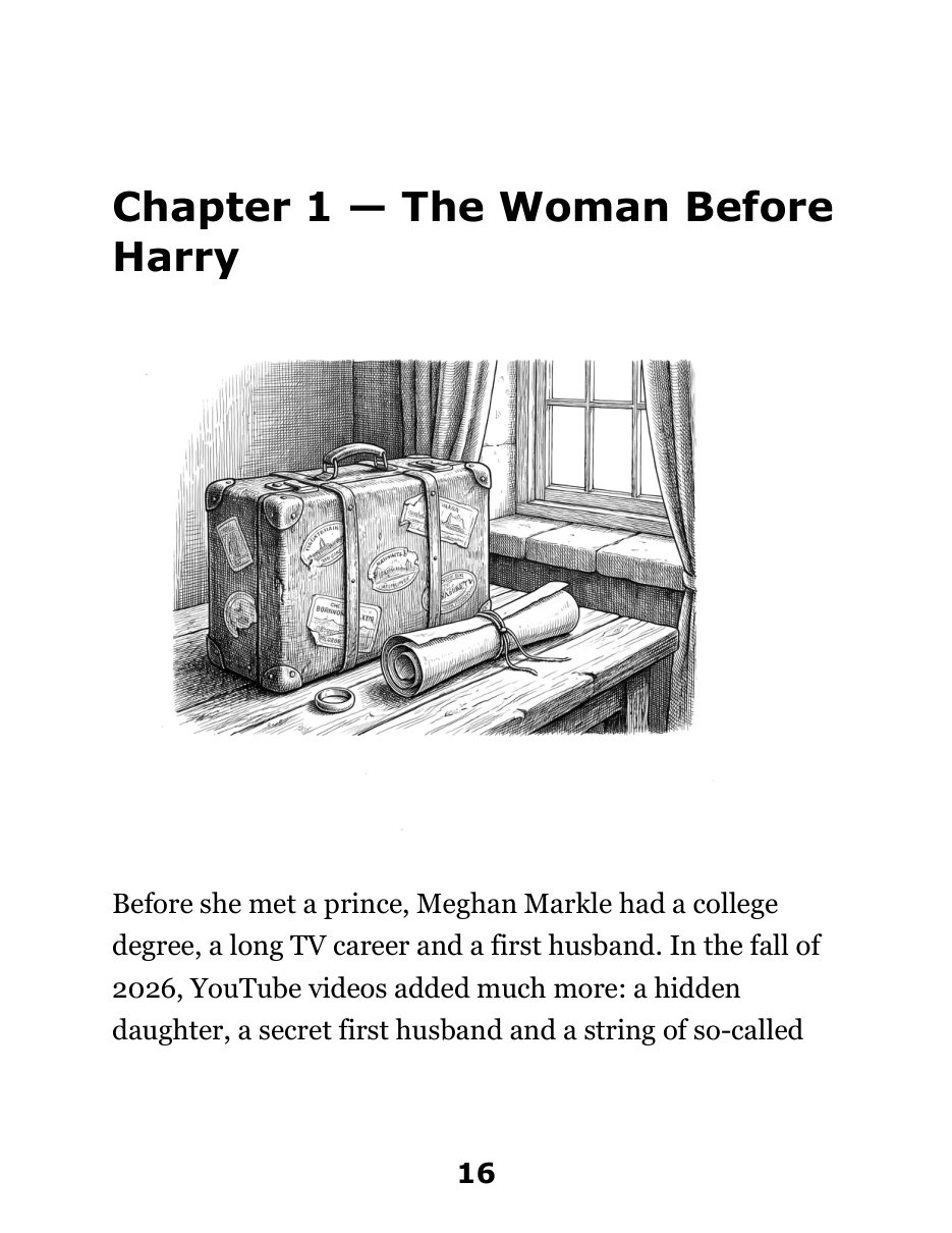 The opening page of Chapter 1, with a drawing of a suitcase